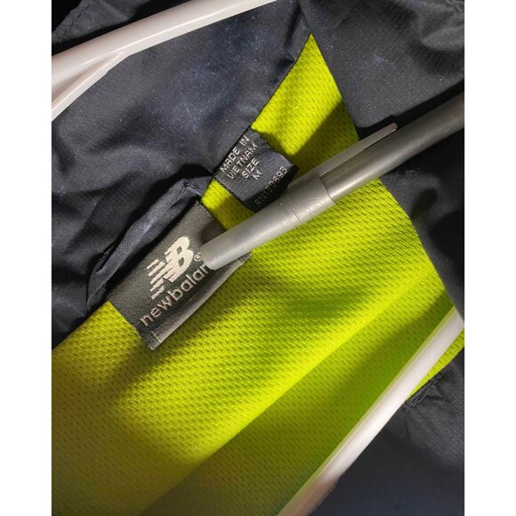 Vtg New Balance Black Full Zip Windbreaker Jacket Mens M - Picture 3 of 6